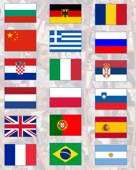 Multilingual — 21 language flags