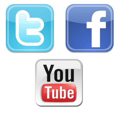 Twitter, Facebook and YouTube integration